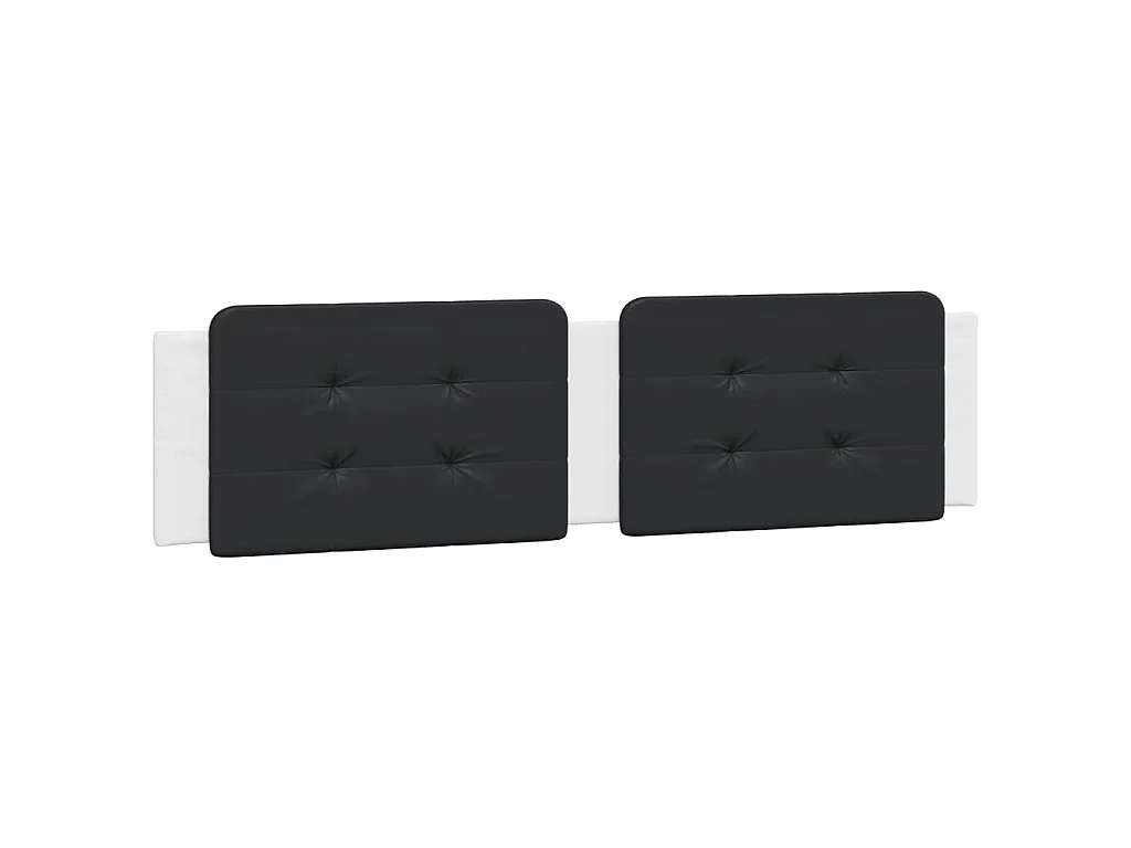 Bedframe met LED zonder matras "Zadar" wit en zwart 200x200 cm