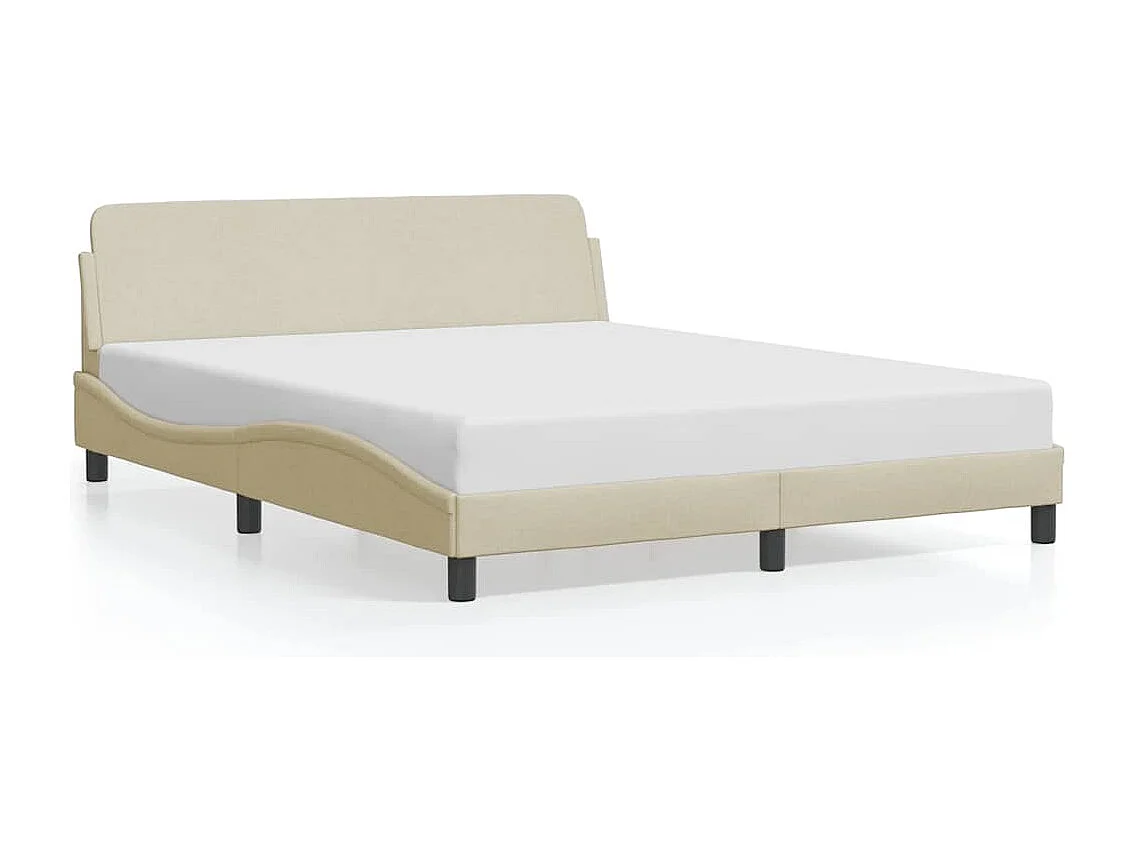 Estrutura de cama Dover 160x200 cm tecido cor creme