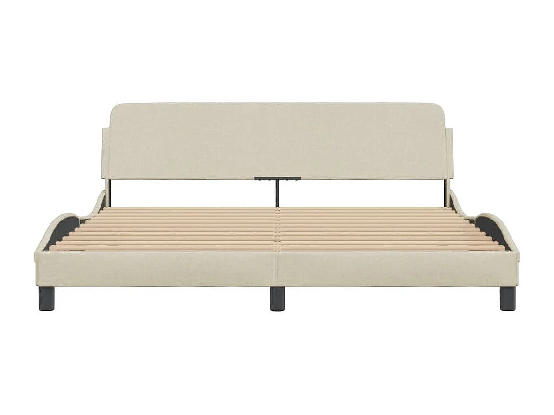 Estrutura de cama Dover 160x200 cm tecido cor creme