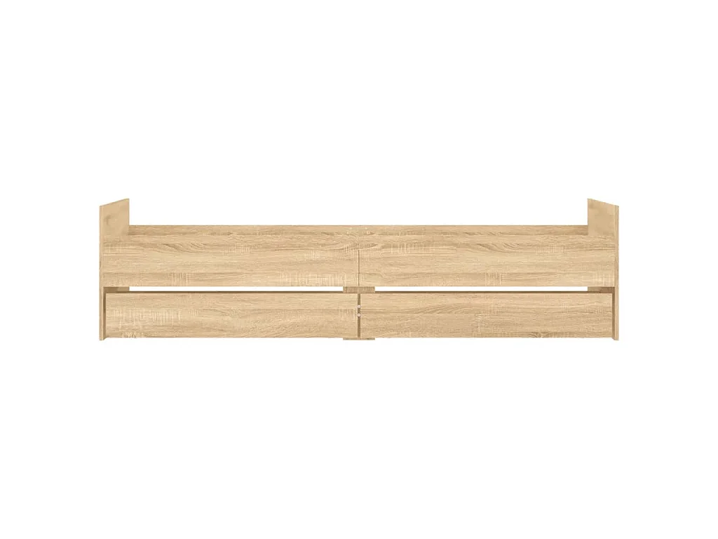 Cadre de lit sans matelas chêne sonoma 75x190 cm