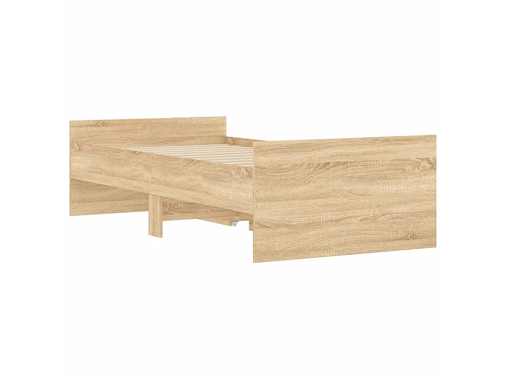 Cadre de lit sans matelas chêne sonoma 75x190 cm