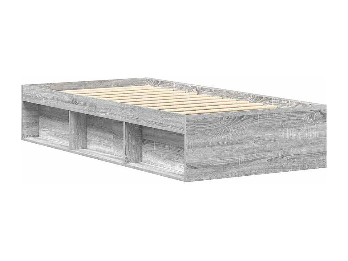 Cadre de lit sans matelas sonoma gris 90x190 cm