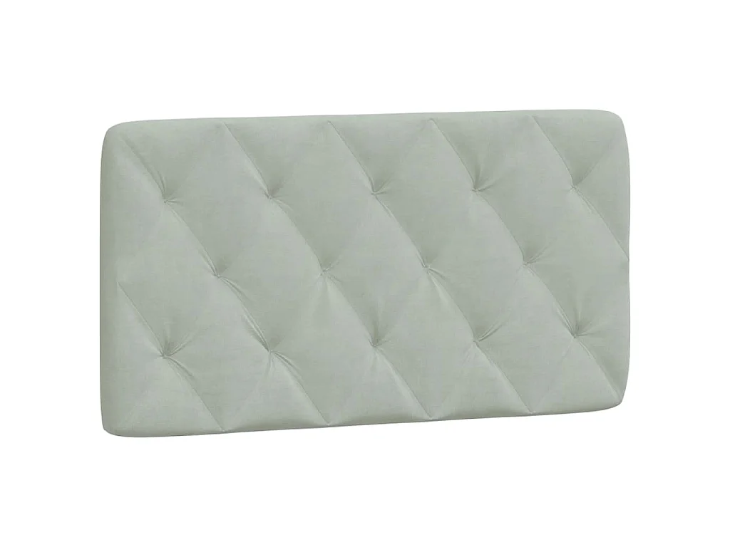 Lit avec matelas gris clair 100x200 cm velours