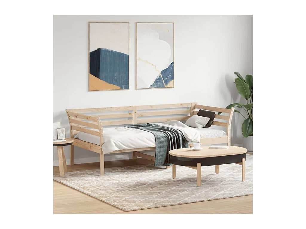 Tagesbett ohne Matratze 75x190 cm Massivholz Kiefer