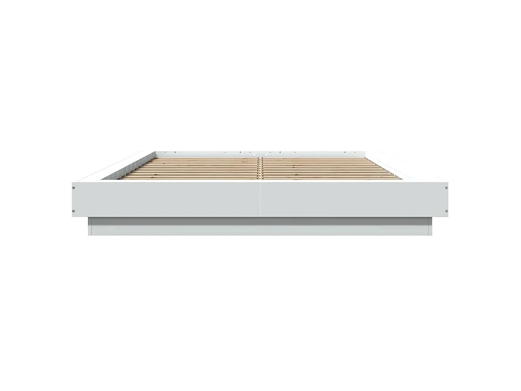 Estrutura cama c/ luzes LED 135x190 cm derivados madeira branco