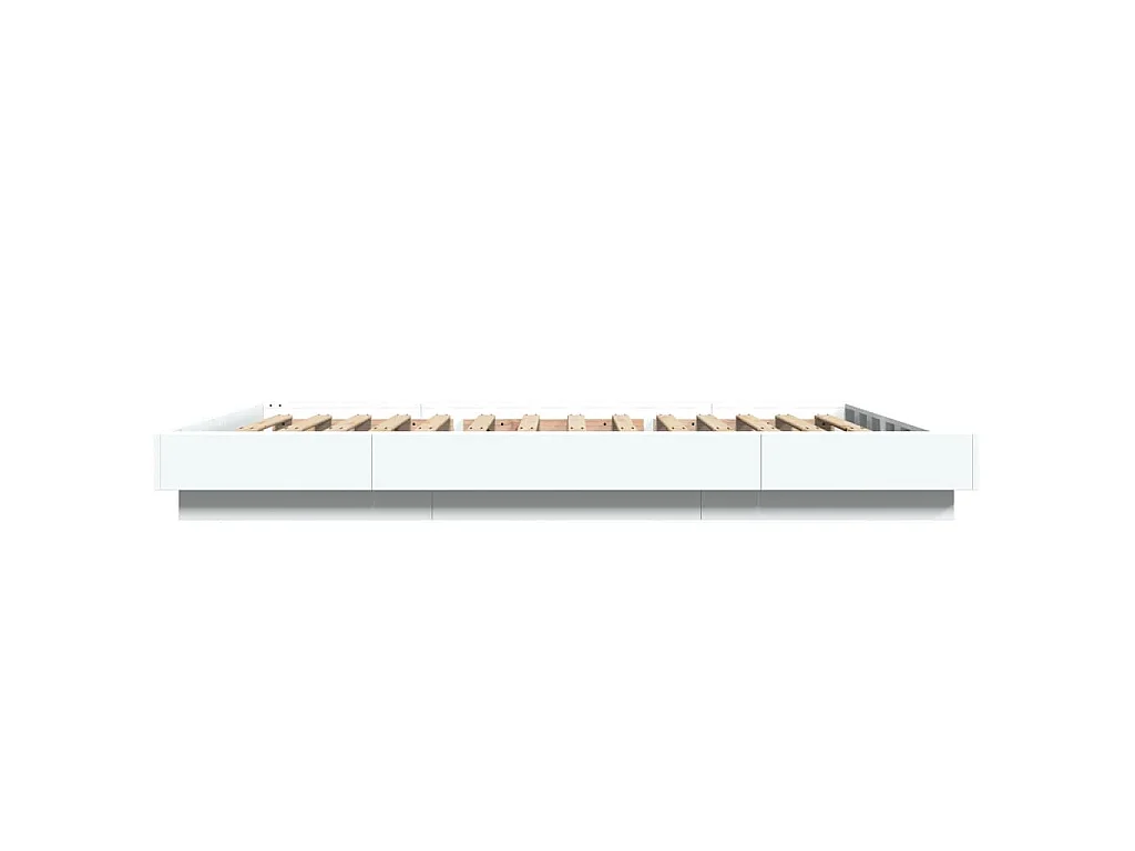 Estrutura cama c/ luzes LED 135x190 cm derivados madeira branco