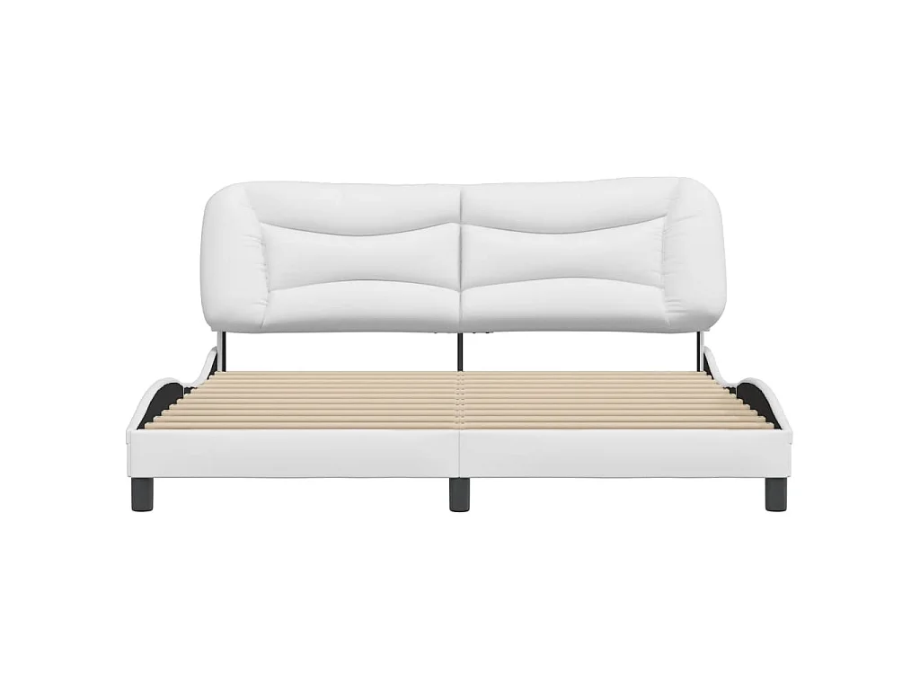 Giroletto senza Materasso Hvar Bianco 180x200 cm in Similpelle