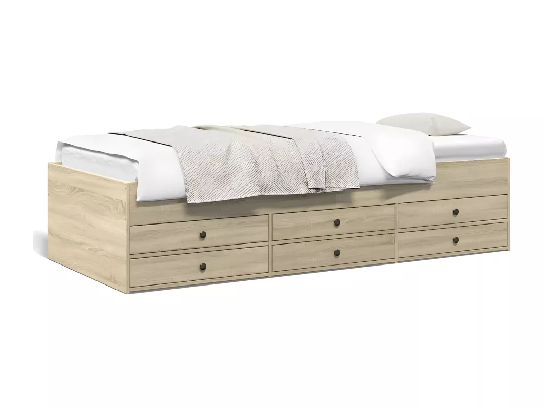 Kauf Unique Tagesbett mit Schubladen Sonoma-Eiche 90x190 cm Holzwerkstoff