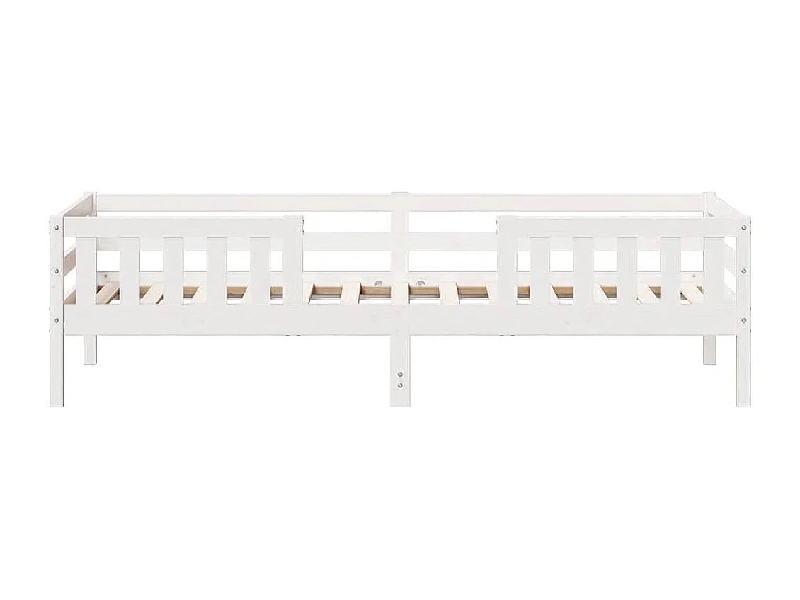 Estructura de cama sin colchón madera maciza blanca 90x190 cm