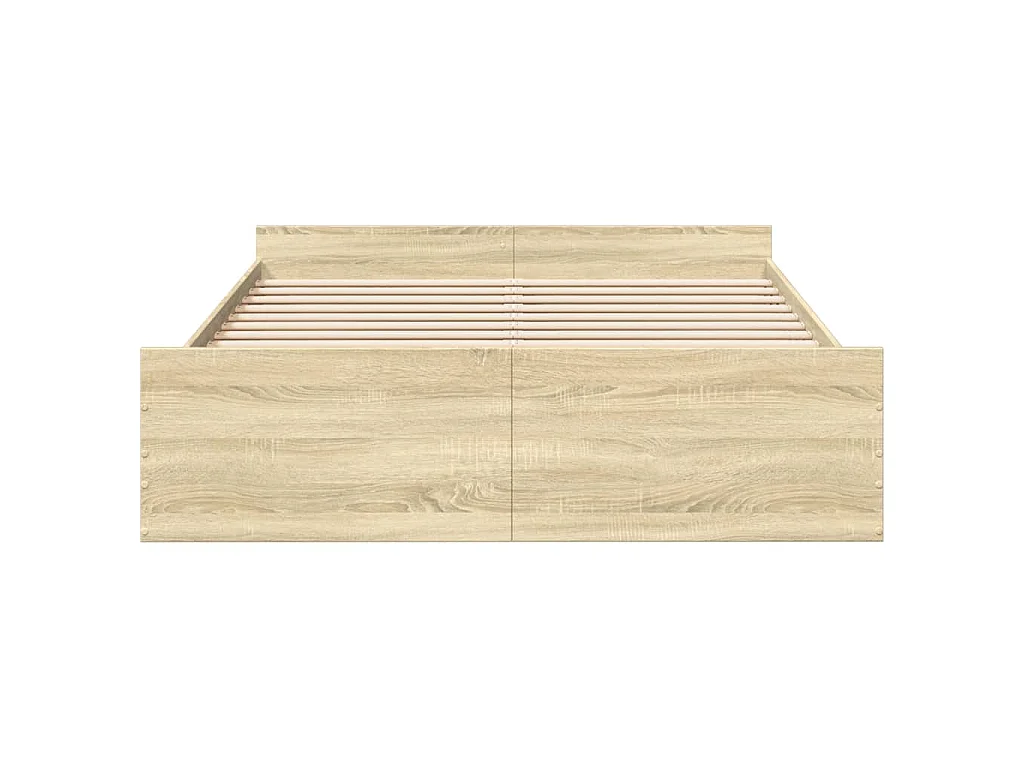 Bedframe met lades bewerkt hout sonoma eikenkleurig 140x200 cm