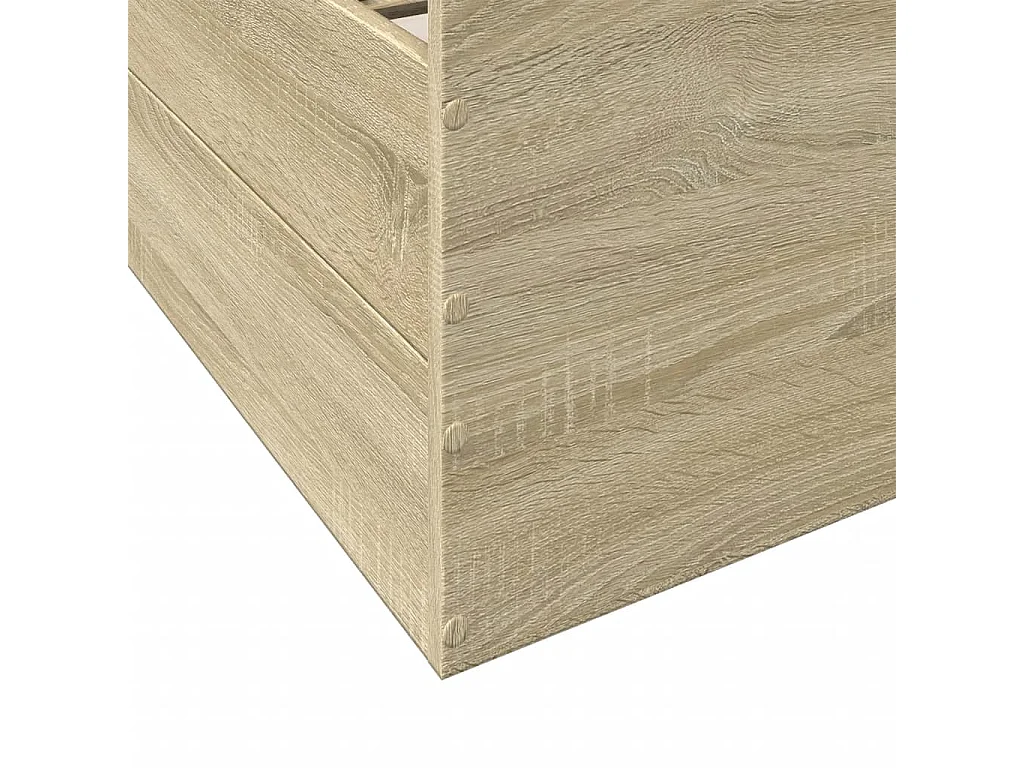 Bedframe met lades bewerkt hout sonoma eikenkleurig 140x200 cm