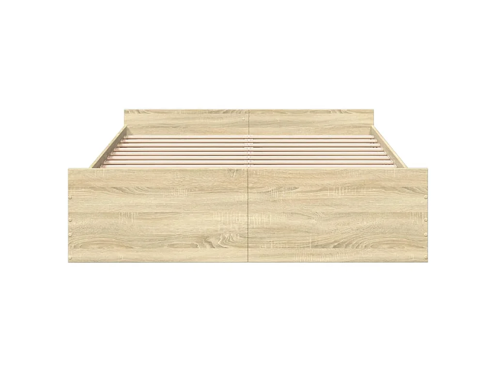Bedframe met lades bewerkt hout sonoma eikenkleurig 140x200 cm