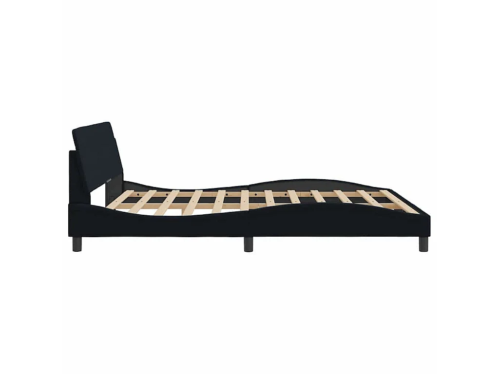 Cadre de lit Dover noir 180x200 cm velours