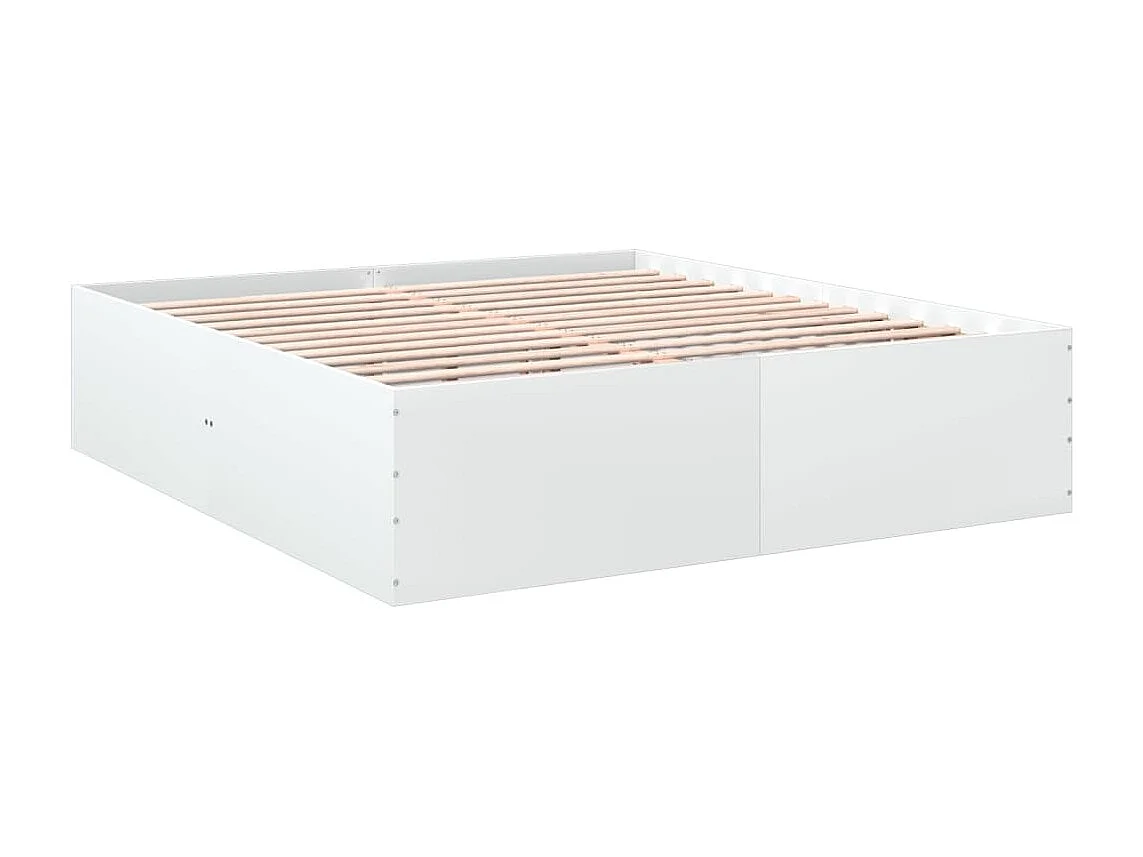 Cadre de lit sans matelas blanc 180x200 cm