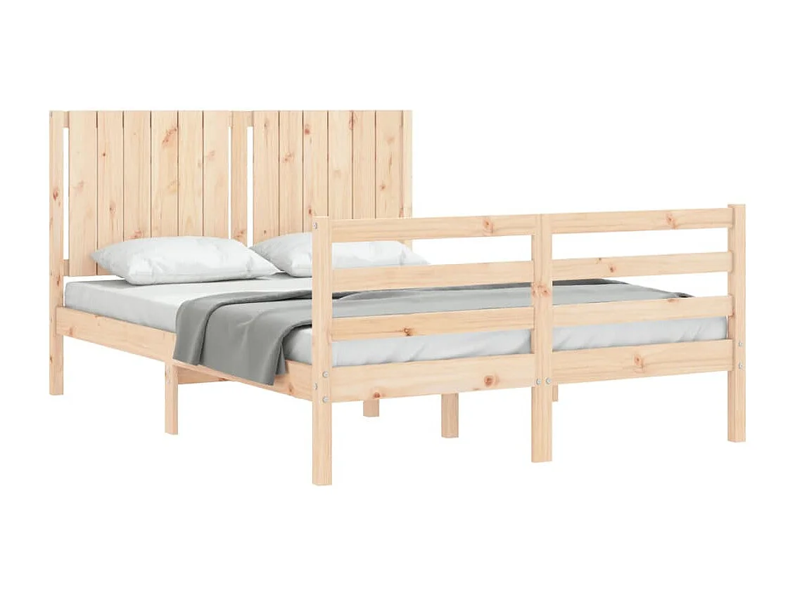 Cadre de lit sans matelas 140x190 cm bois massif