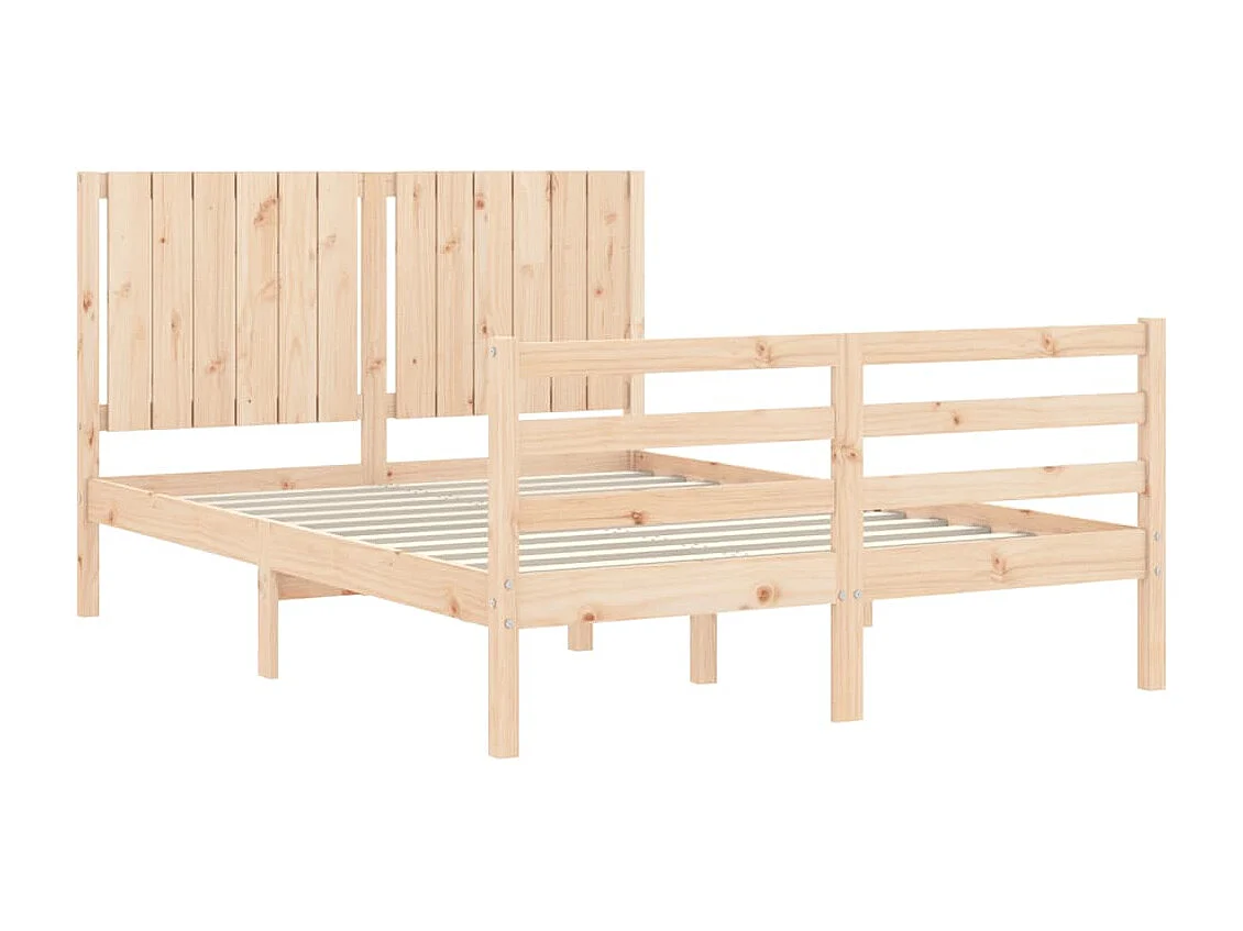 Cadre de lit sans matelas 140x190 cm bois massif