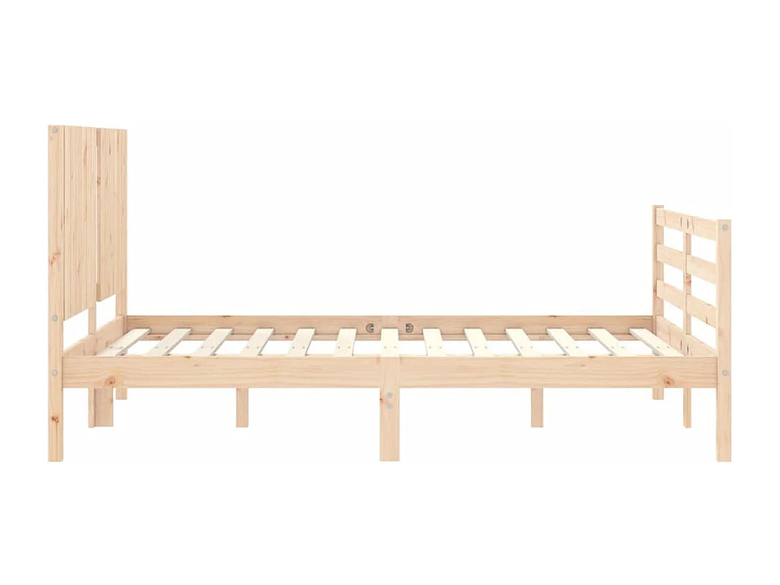 Cadre de lit sans matelas 140x190 cm bois massif