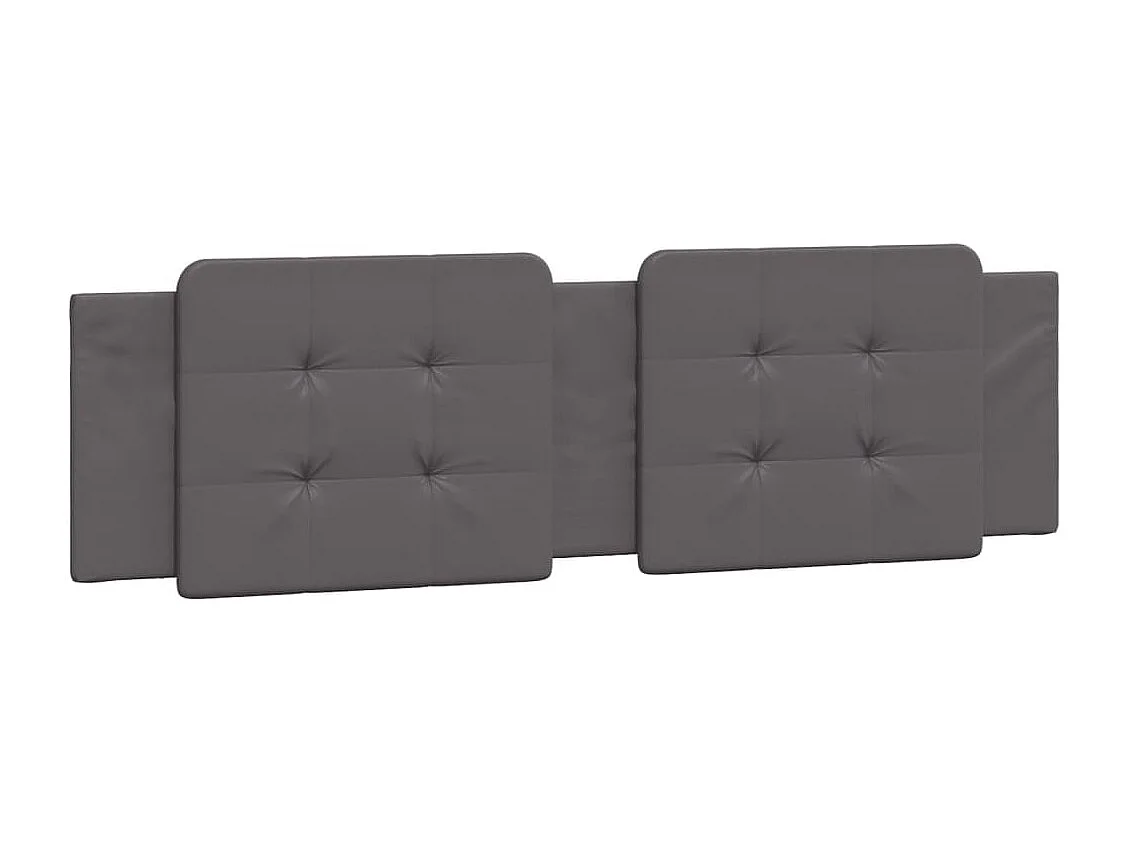 Cama com colchão Zadar 180x200 cm couro artificial cinza