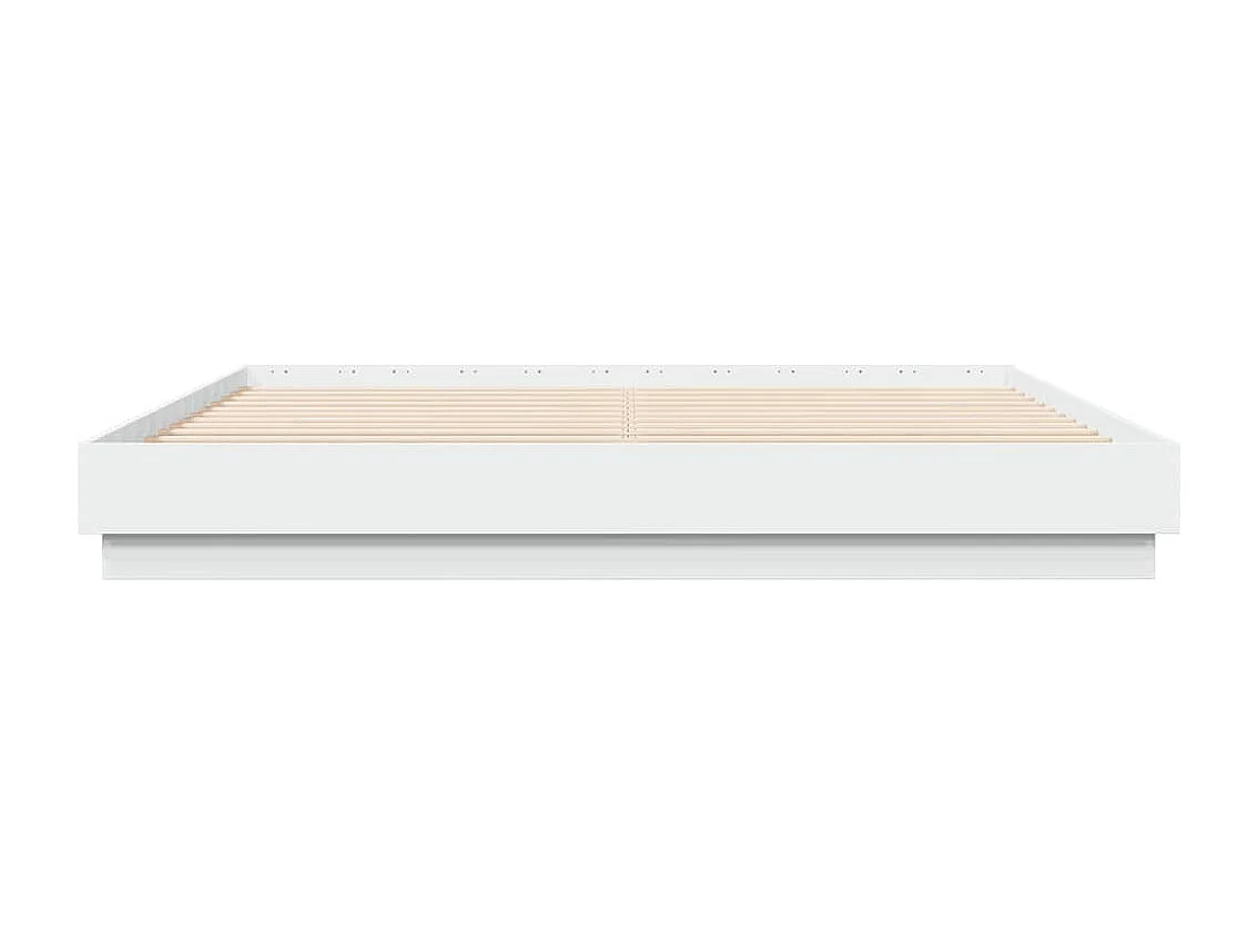 Bettgestell mit LED Weiß 200x200 cm