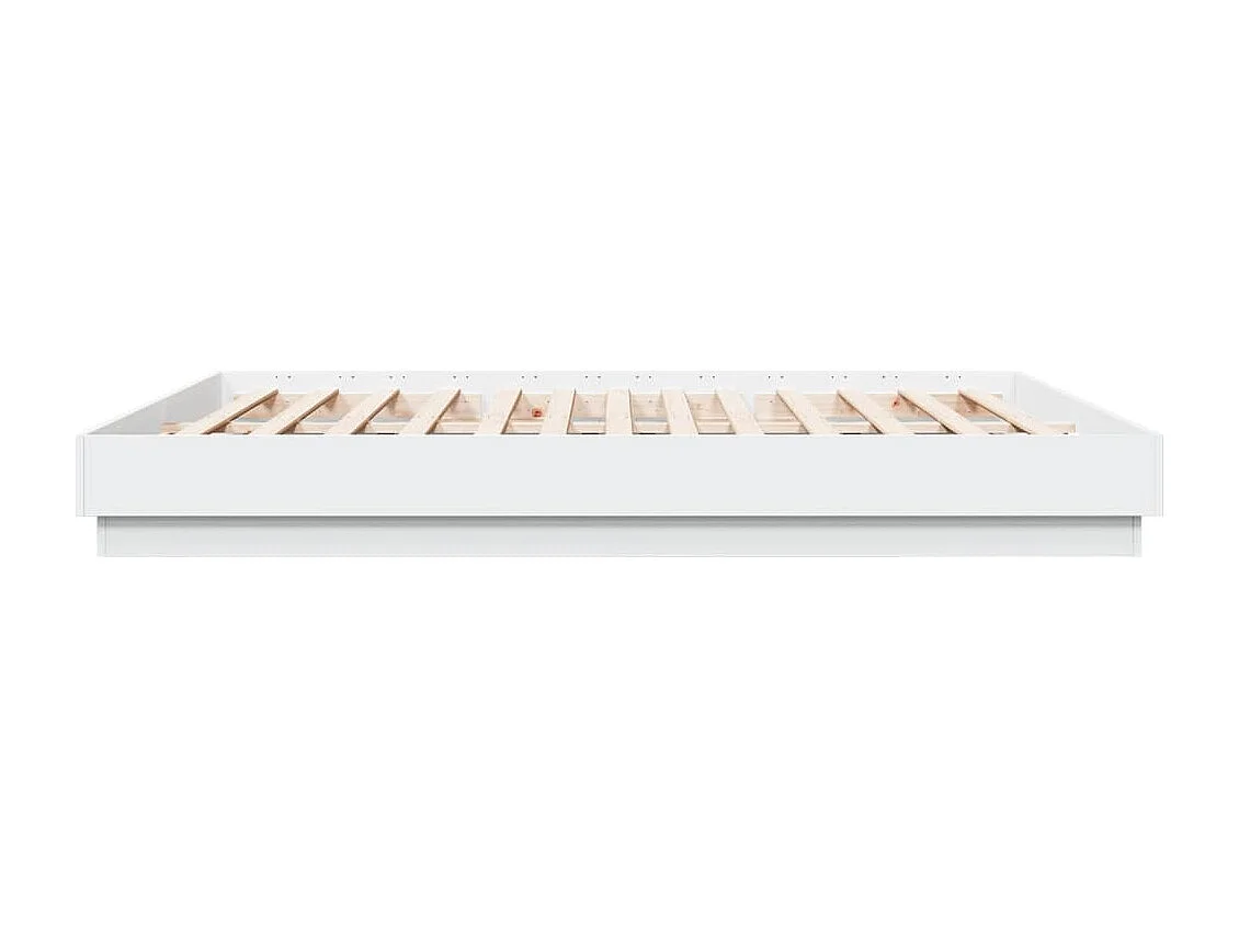 Bettgestell mit LED Weiß 200x200 cm