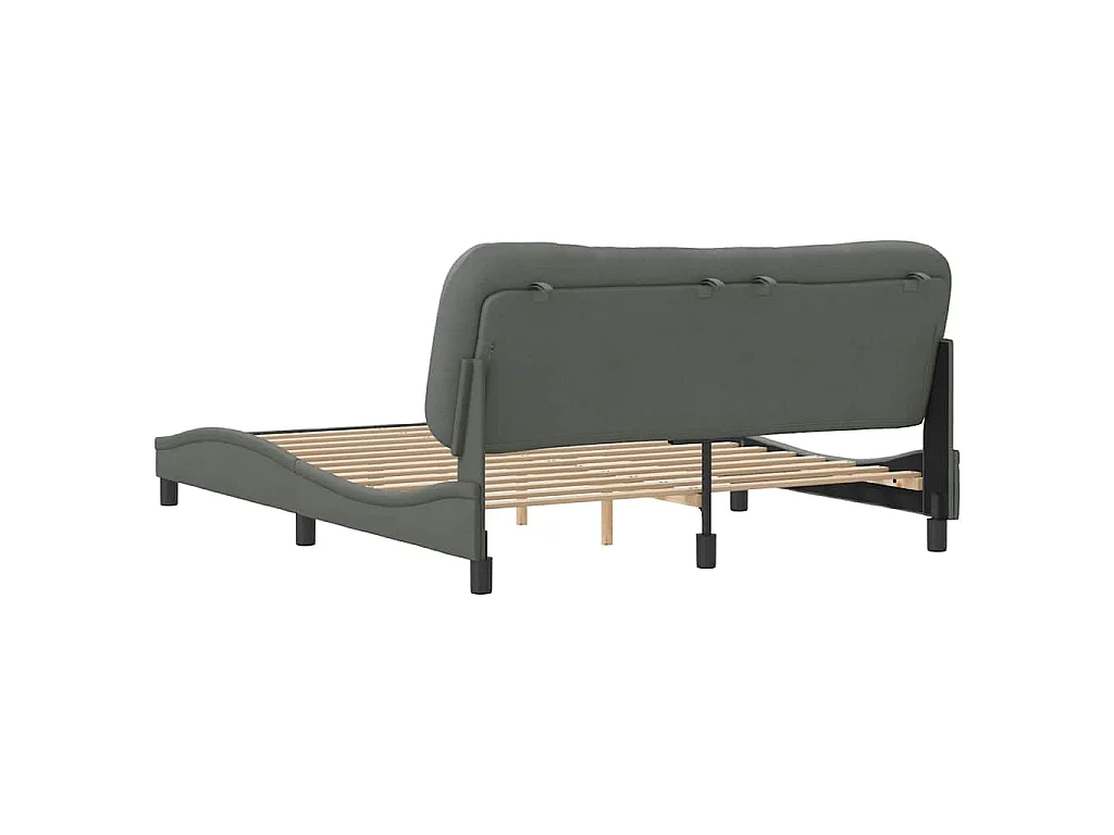 Bedframe zonder matras "Hvar" stof donkergrijs 160x200 cm