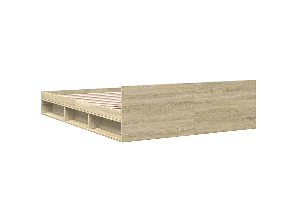 Bettgestell mit Schubladen Sonoma-Eiche 135x190cm Holzwerkstoff