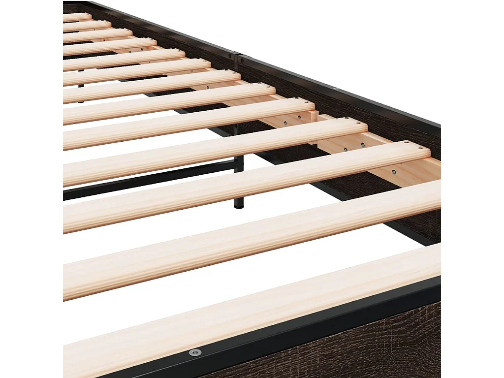 Cadre de lit sans matelas chêne marron 100x200 cm