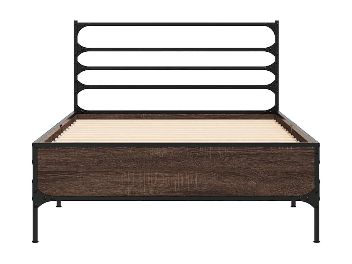 Cadre de lit sans matelas chêne marron 100x200 cm