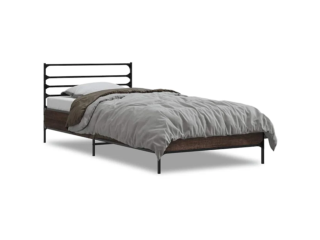 Cadre de lit sans matelas chêne marron 100x200 cm