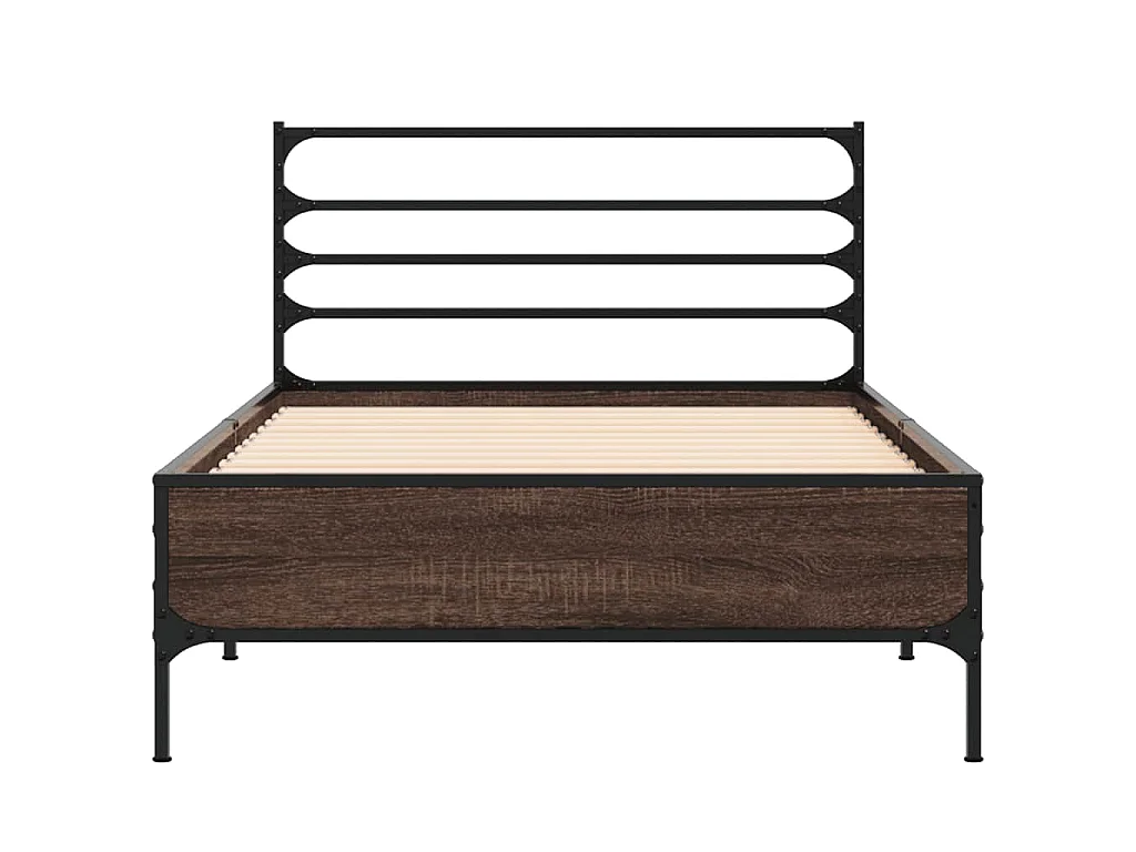 Cadre de lit sans matelas chêne marron 100x200 cm