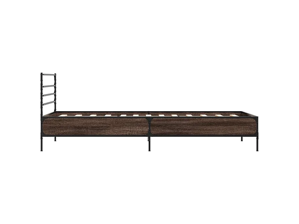 Cadre de lit sans matelas chêne marron 100x200 cm