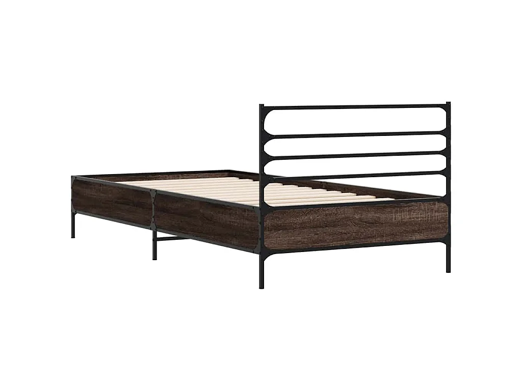 Cadre de lit sans matelas chêne marron 100x200 cm