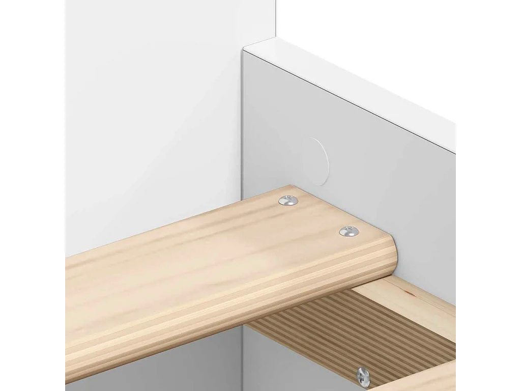 Estructura de cama con cabecero piecero blanca 75x190 cm