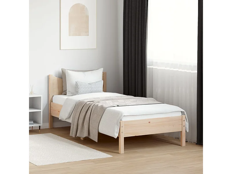 Cadre de lit sans matelas 90x190 cm bois de pin massif