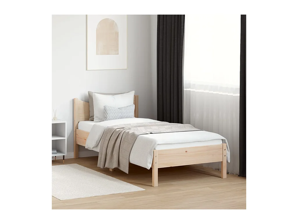 Bedframe zonder matras massief grenenhout 90x190 cm
