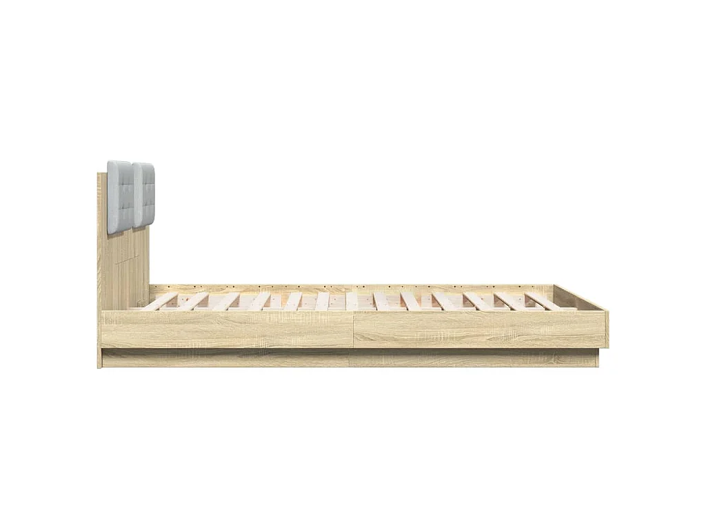 Cadre de lit sans matelas chêne sonoma 140x200 cm