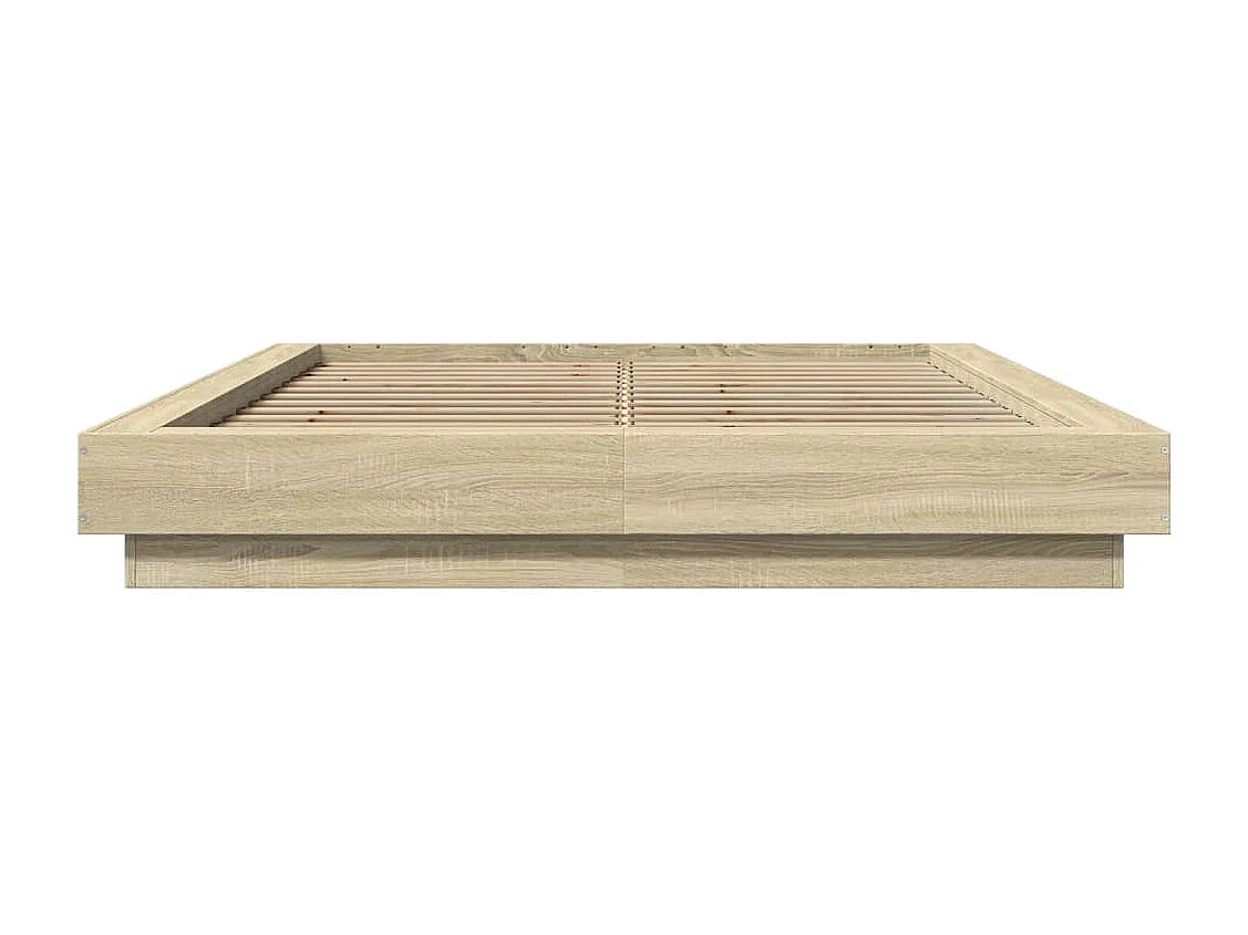 Cadre de lit avec lumières LED sans matelas140x190 cm