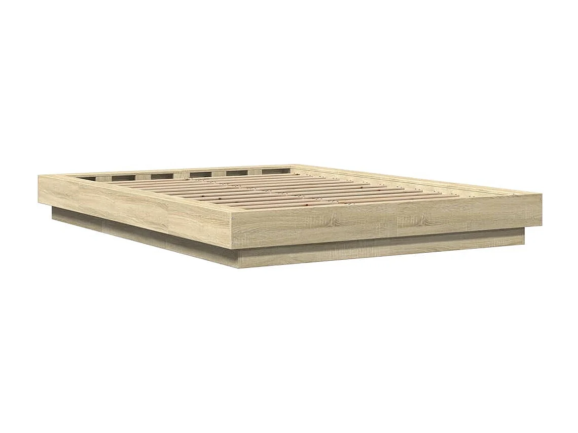 Cadre de lit avec lumières LED sans matelas140x190 cm