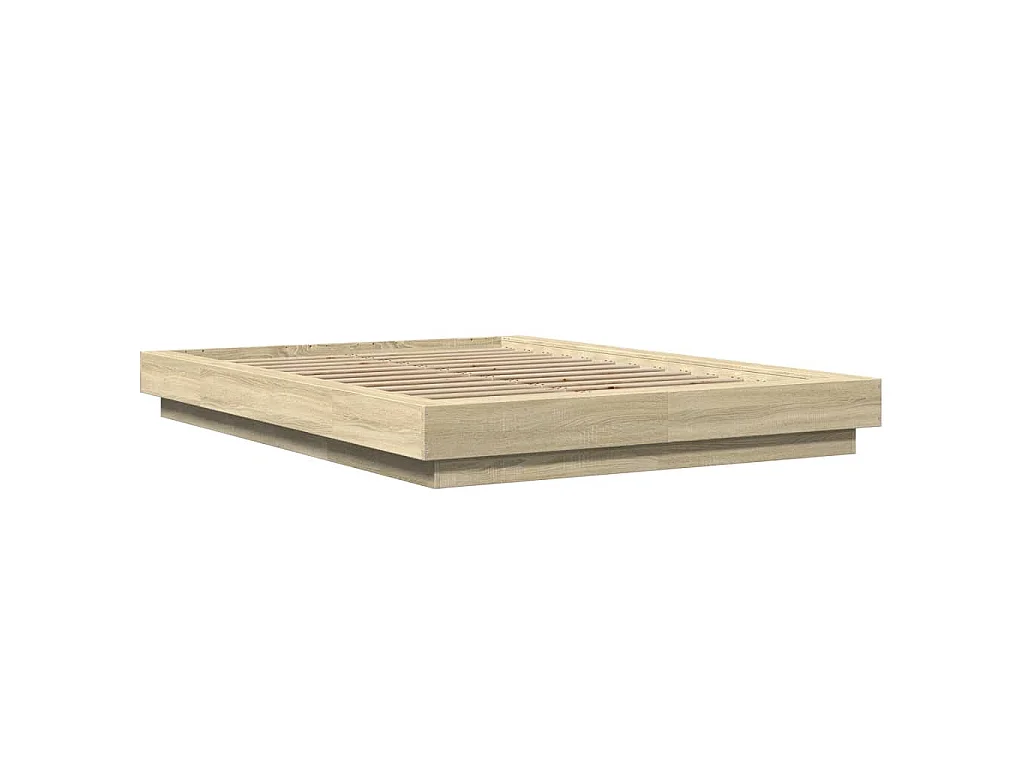 Cadre de lit avec lumières LED sans matelas140x190 cm
