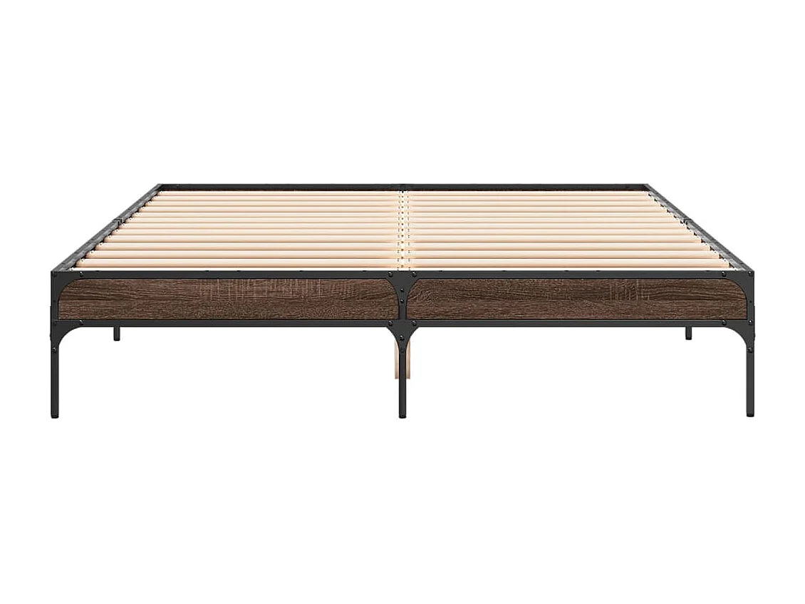 Cadre de lit sans matelas chêne marron 160x200 cm
