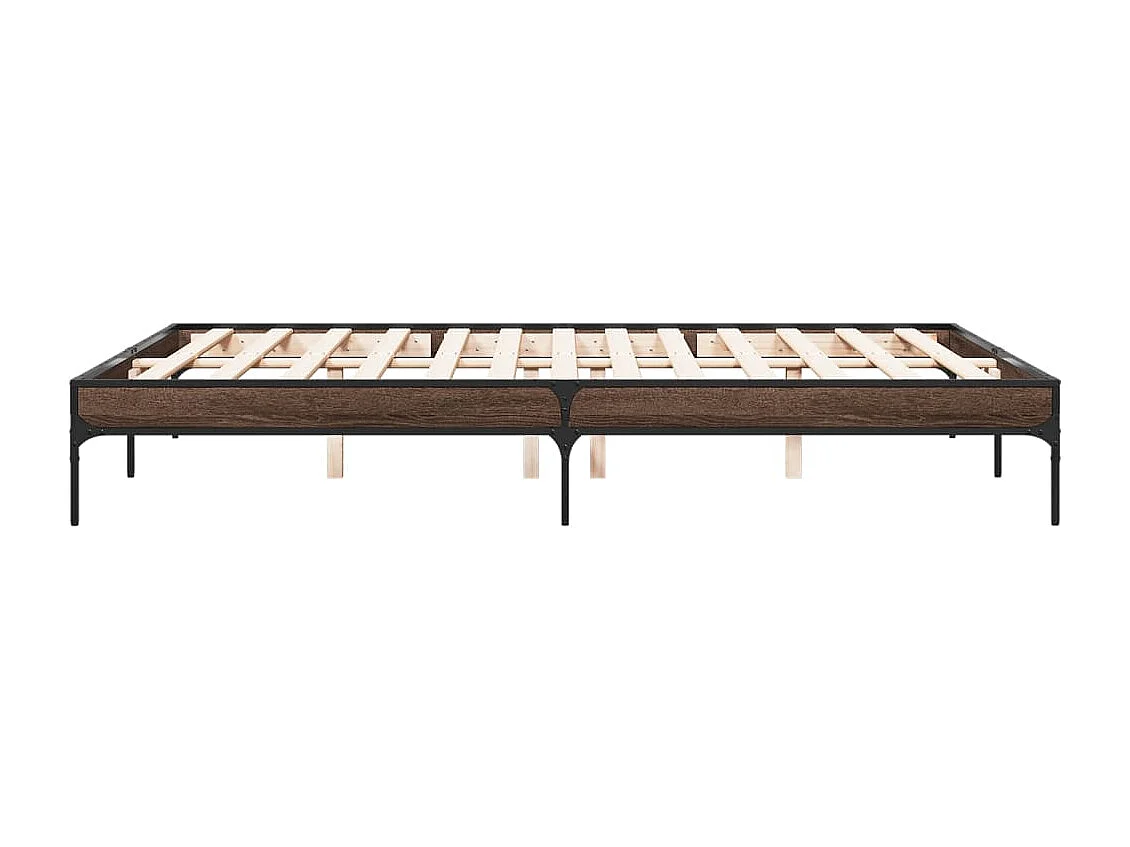 Cadre de lit sans matelas chêne marron 160x200 cm