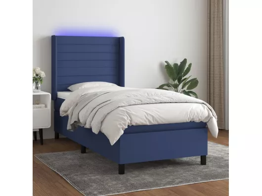 Kauf Unique Boxspringbett mit Matratze & LED Blau 90x200 cm Stoff