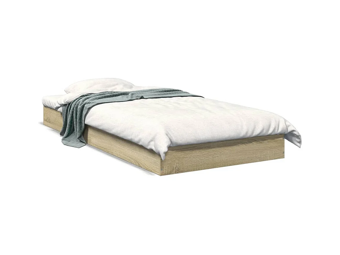 Bettgestell ohne Matratze Sonoma-Eiche 75x190 cm Holzwerkstoff