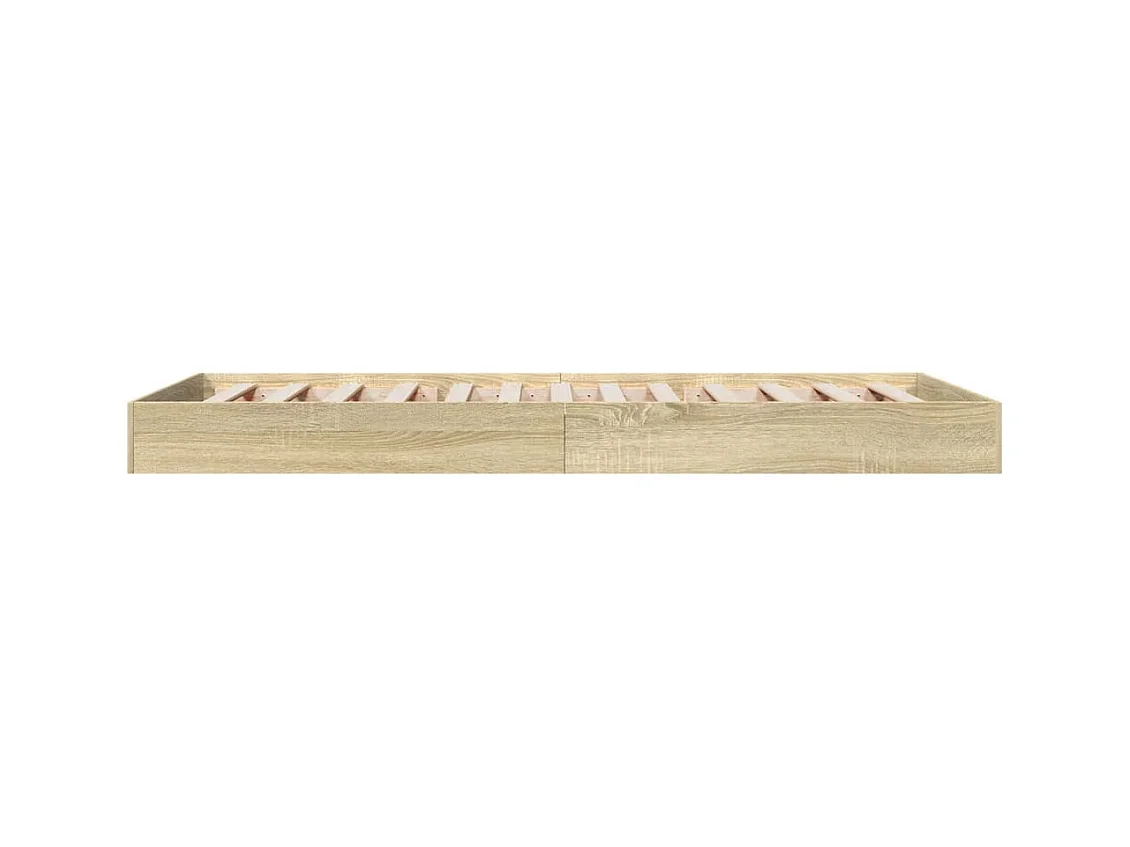 Bettgestell ohne Matratze Sonoma-Eiche 75x190 cm Holzwerkstoff
