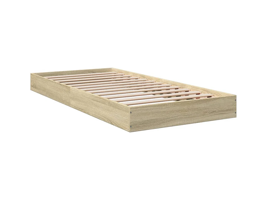 Bettgestell ohne Matratze Sonoma-Eiche 75x190 cm Holzwerkstoff