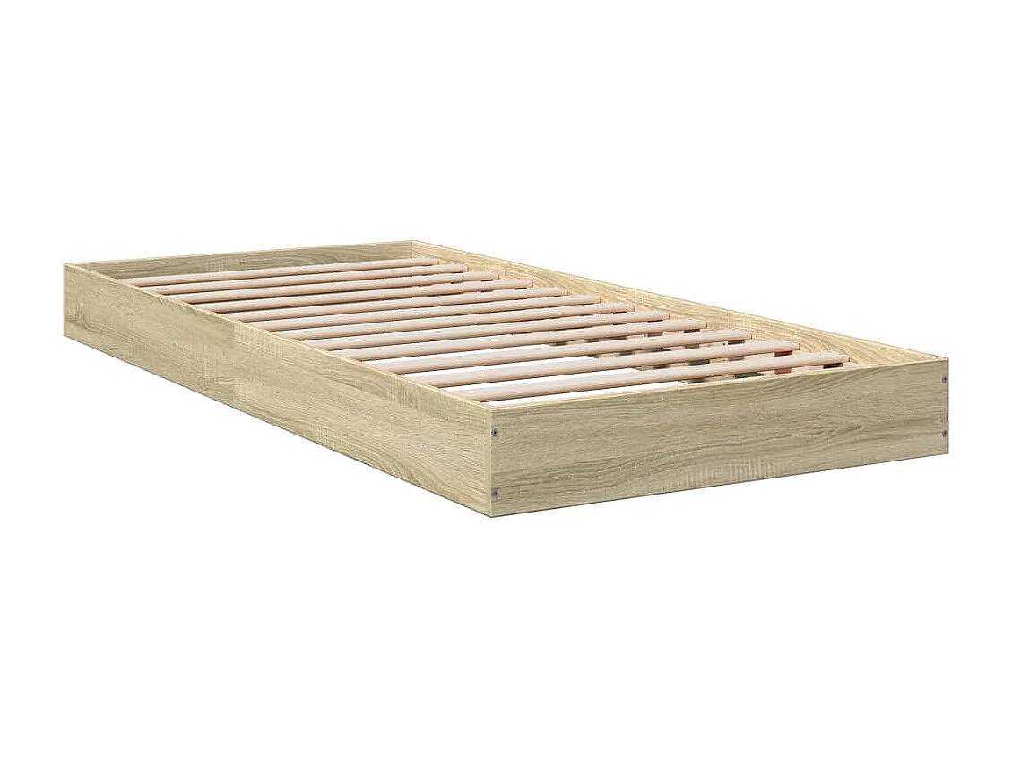 Cadre de lit sans matelas chêne sonoma 75x190 cm
