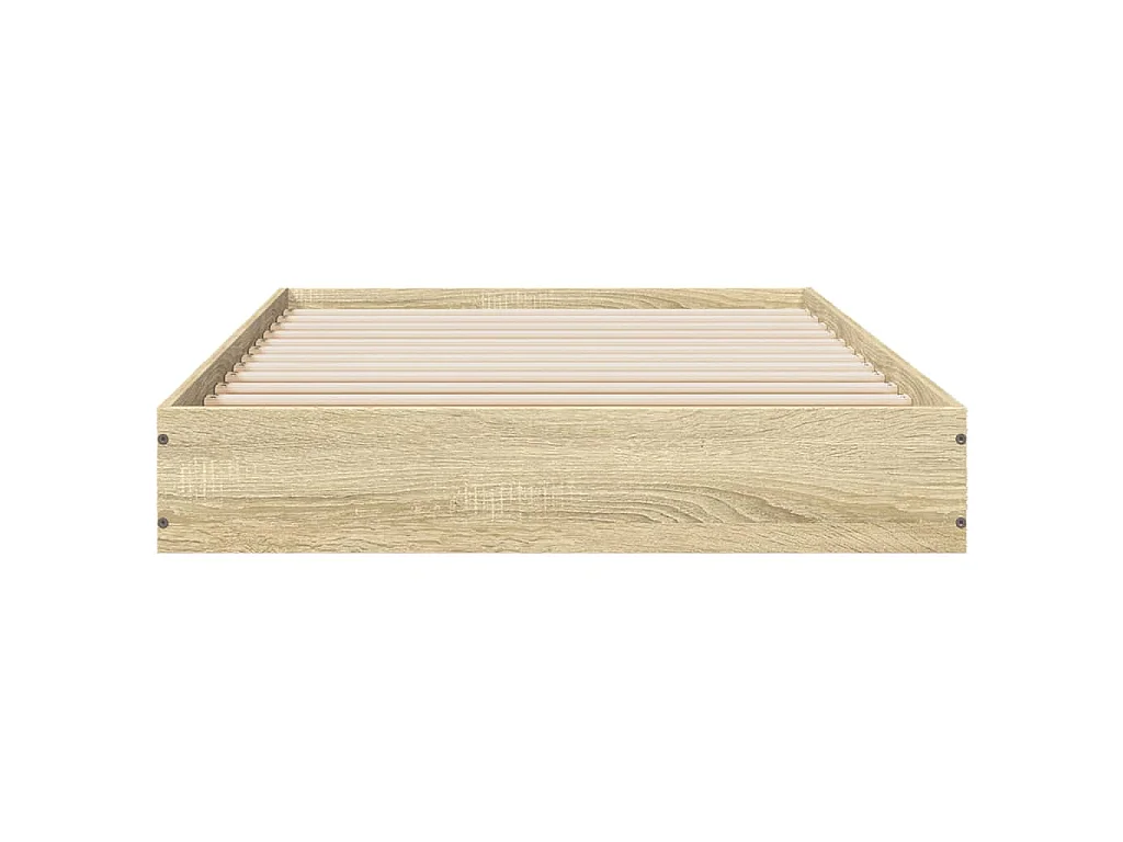Cadre de lit sans matelas chêne sonoma 75x190 cm