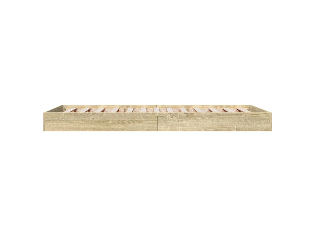 Cadre de lit sans matelas chêne sonoma 75x190 cm