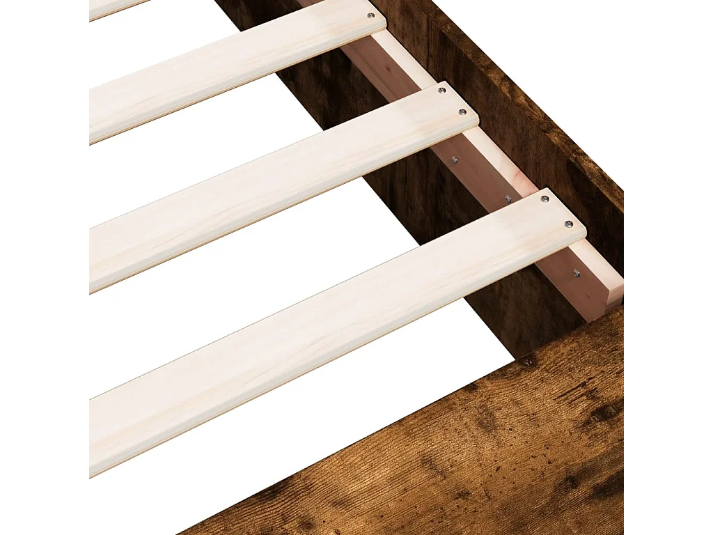 Bedframe bewerkt hout gerookt eikenkleurig 160x200 cm