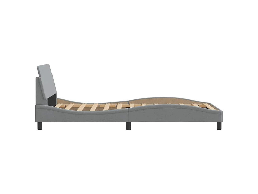 Bedframe "Dover" 100x200 cm stof lichtgrijs